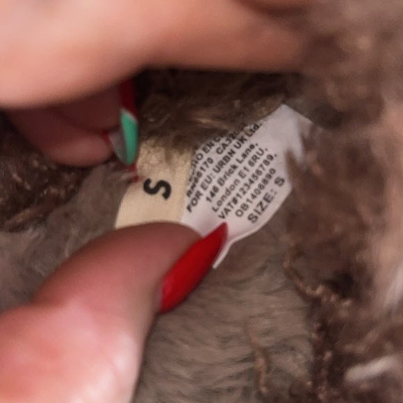 Anthropologie Teddy Slide Slippers Fuzzy Size Small (5-6) Faux Fur Soft Brown - Picture 7 of 8